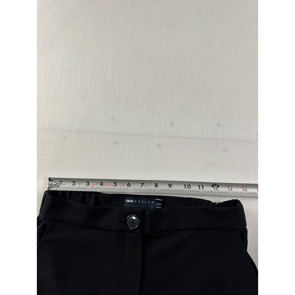 ASOS DESIGN Petite Black Wide Leg High Waisted Trousers Size US 4 137111422 - Picture 5 of 8